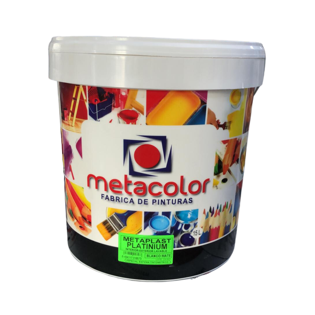 PINTURA PLÁSTICA INT-EXT METAPLAS BLANCO PLATINIUM 14L