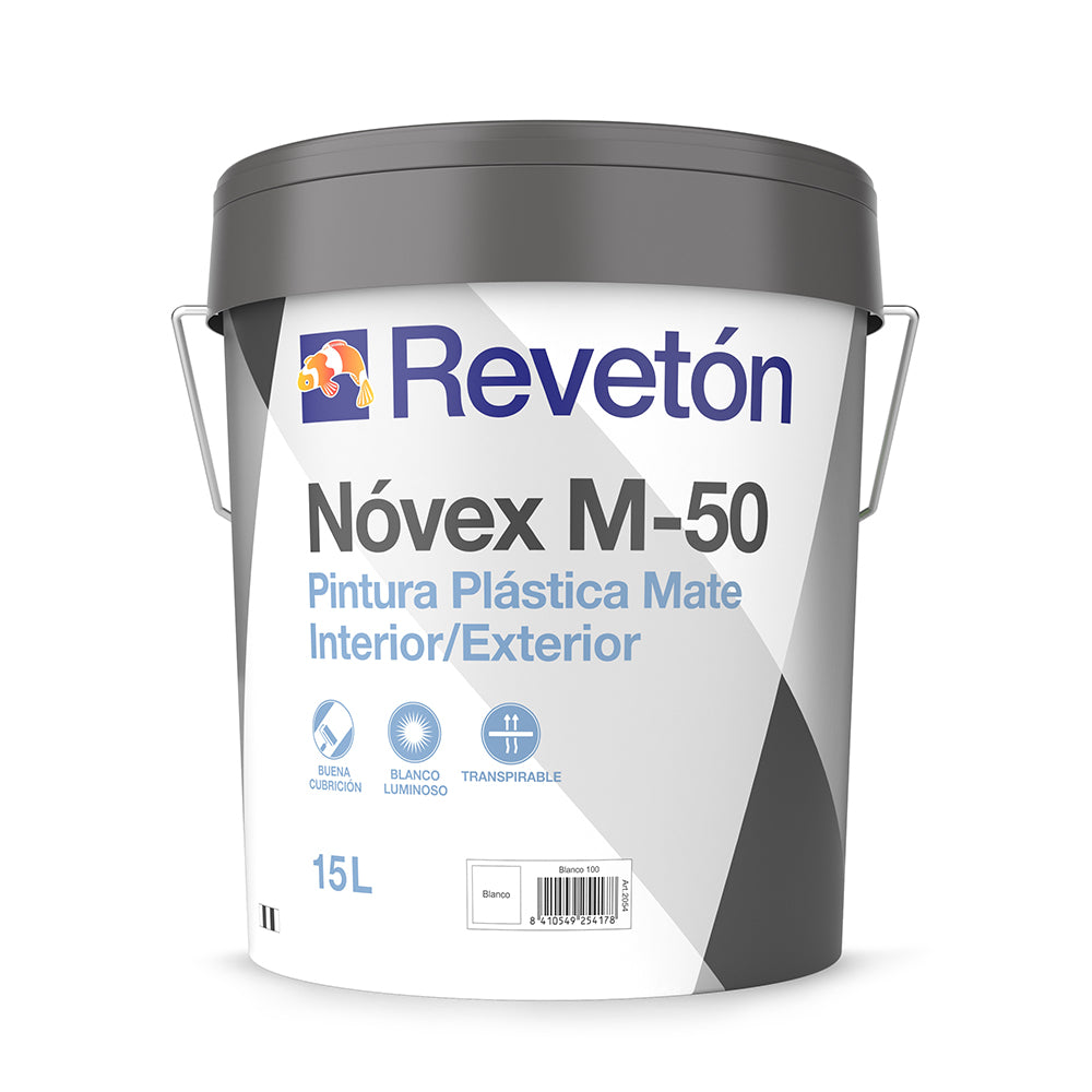 Pintura Plástica Revetón NÓVEX M-50 Blanco Mate.
