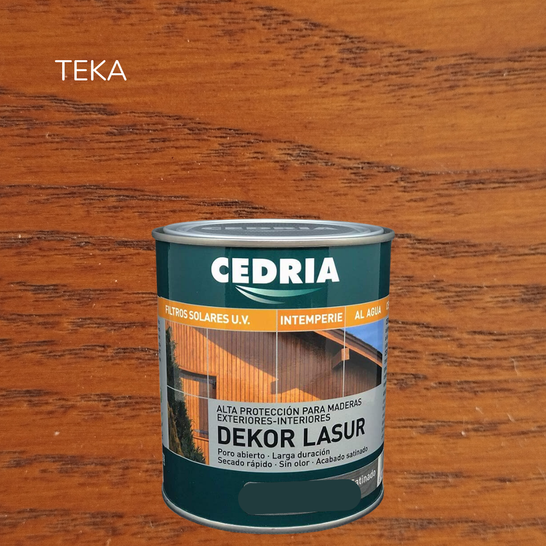PINO Lasur protector madera exterior al agua Cedria Dekor Lasur 750 ml :  : Bricolaje y herramientas